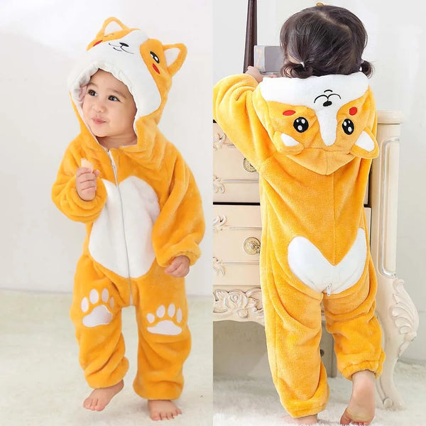 Infant Yellow Cat Animal Onesie