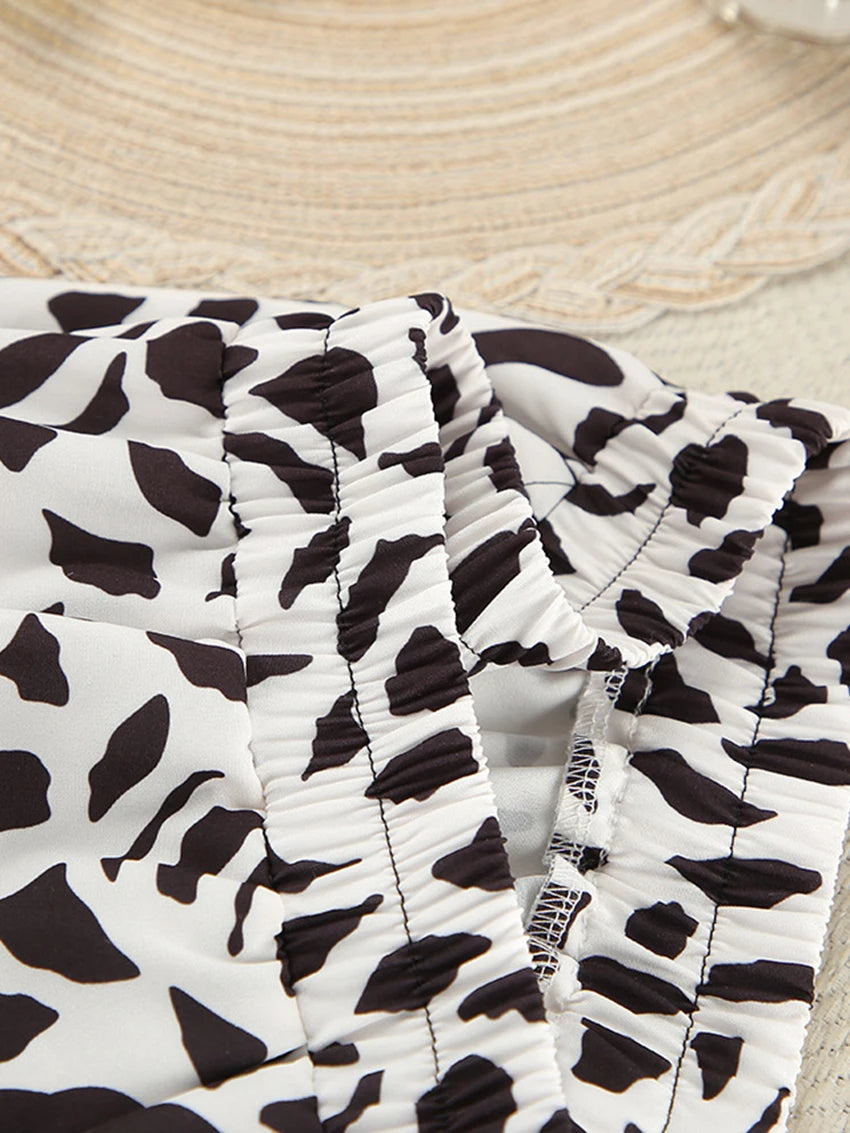 Women's Black & White Spot Pyjama Set