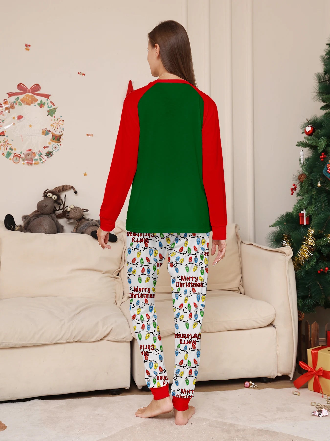 Christmas Family Happy Reindeer Pyjama Set