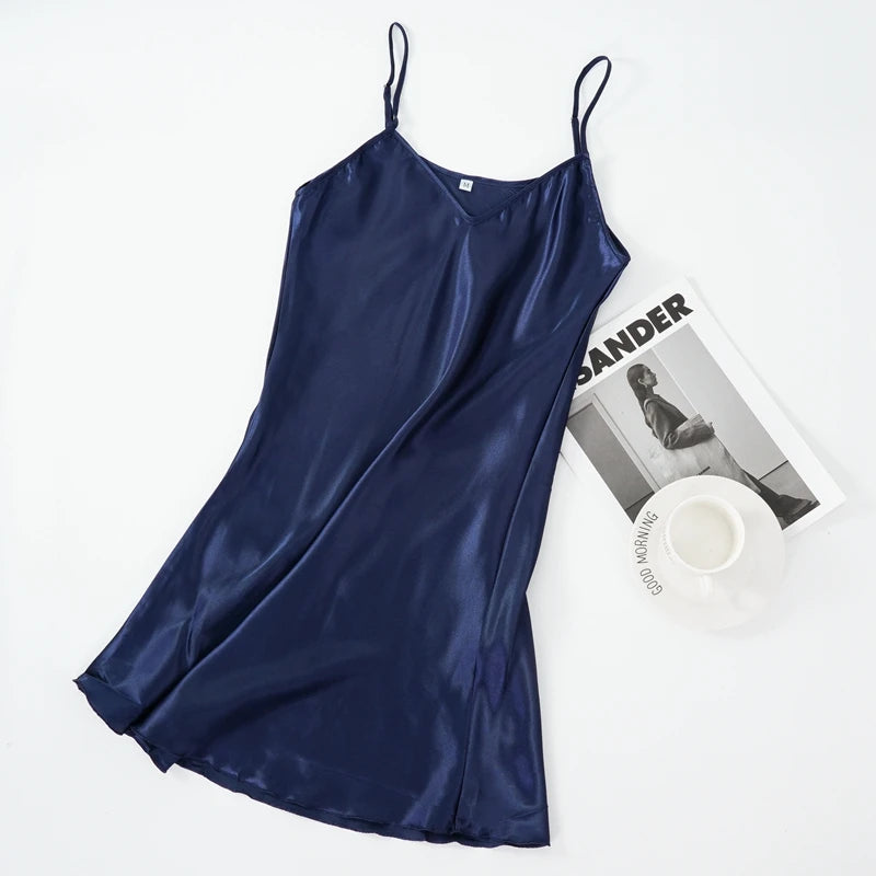 Women's Sleeveless Satin Nightgown
