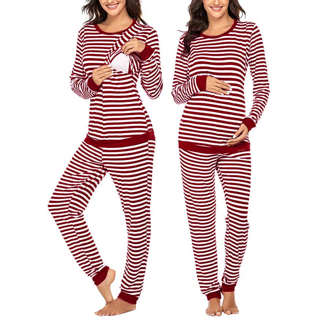 Striped Maternity Pyjama Set