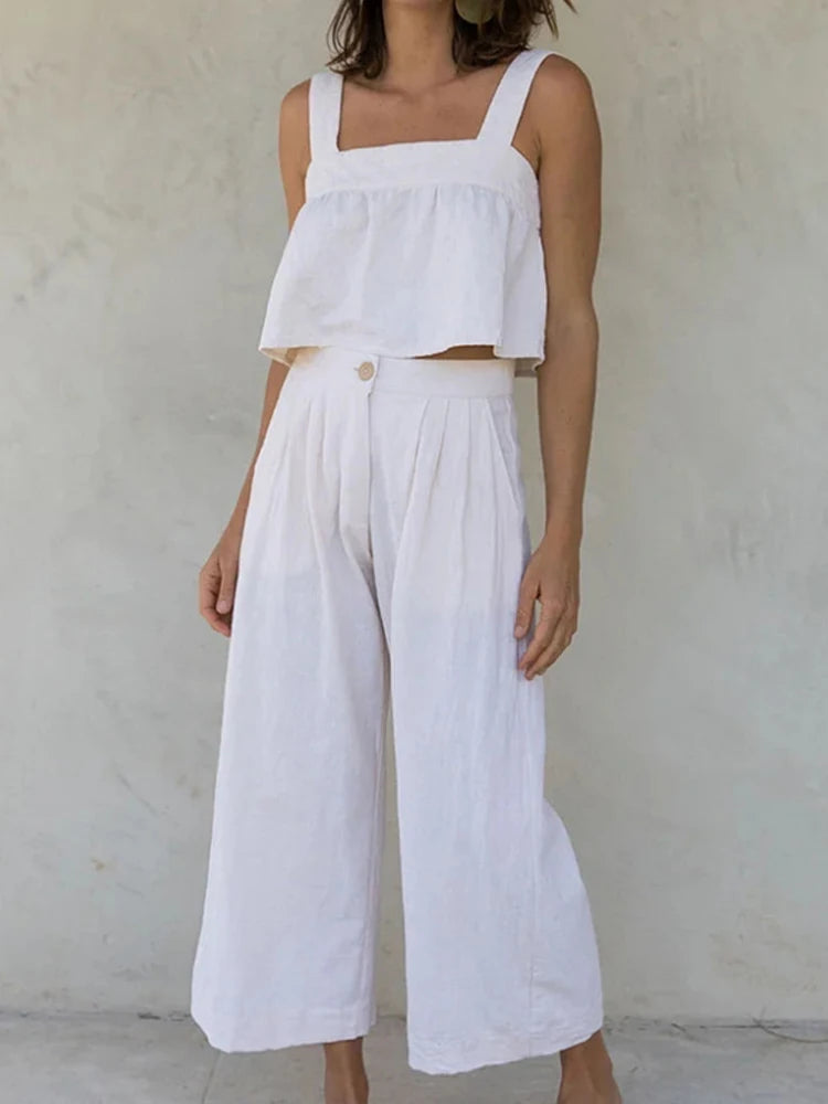 Women's Wide Leg Pyjama Set