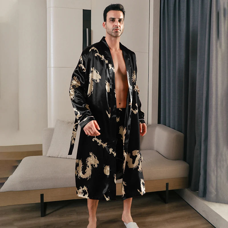 Men's Silk Oversized Robe