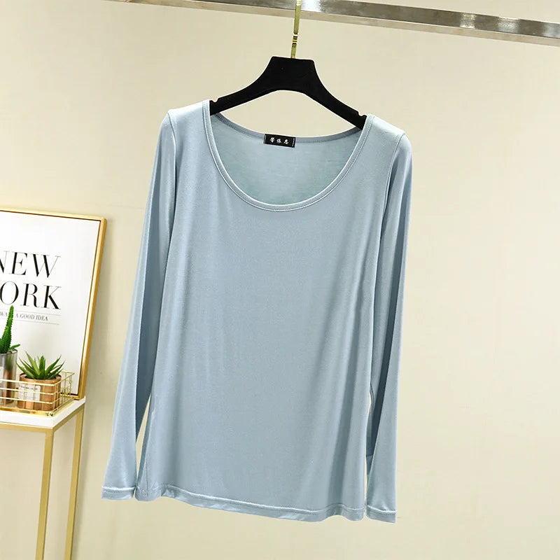 Modal Long-Sleeve Pyjama Tops for Women