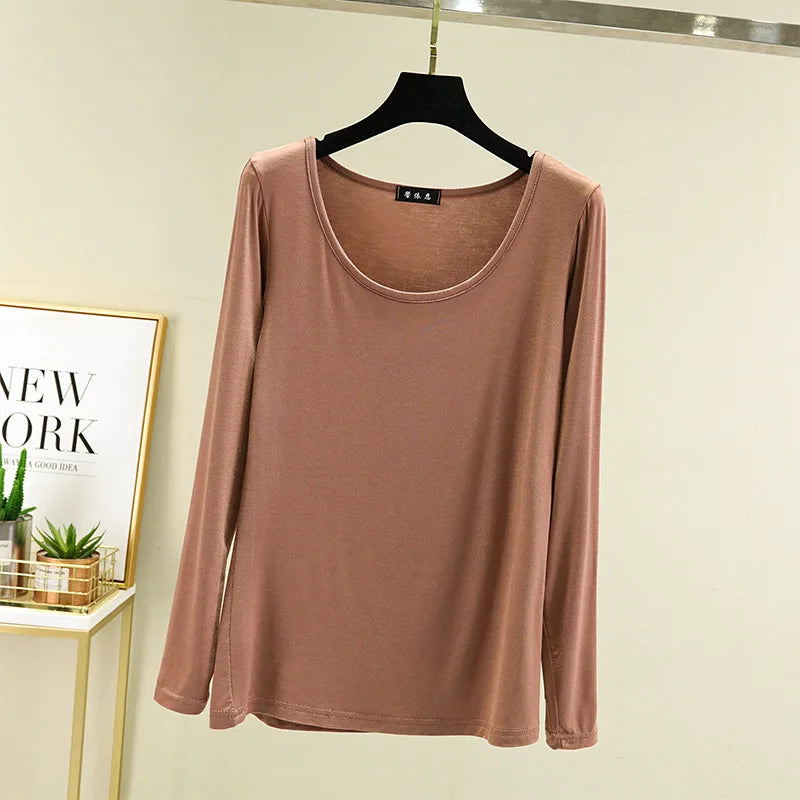 Modal Long-Sleeve Pyjama Tops for Women