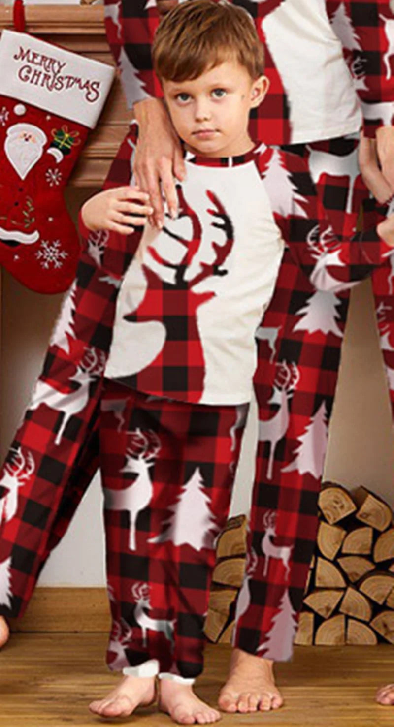 Elk Print Xmas Family Matching Pyjamas