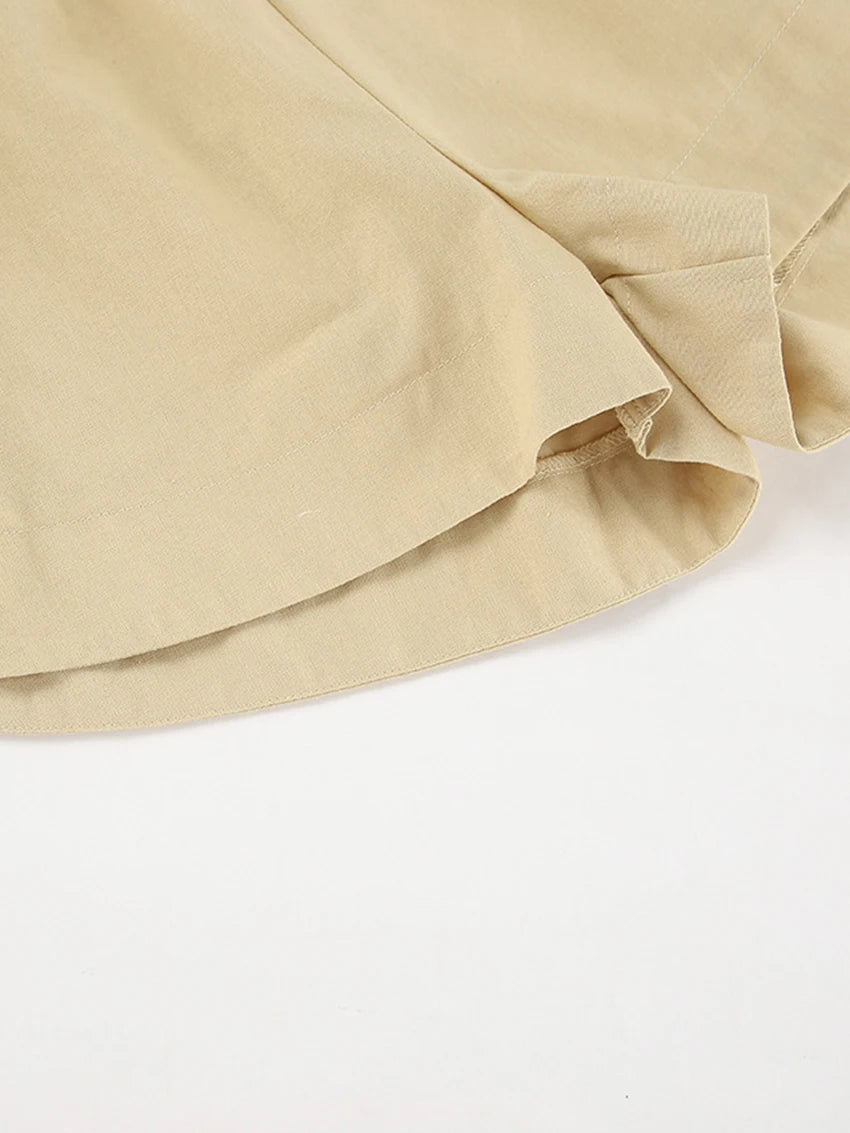 Women's Cotton Khaki Short Pyjama Set