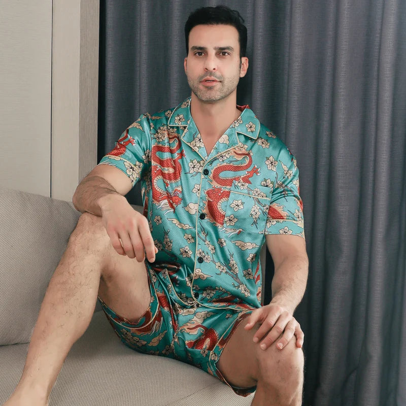 Men's Pyjamas Short Sleeved Shorty Set