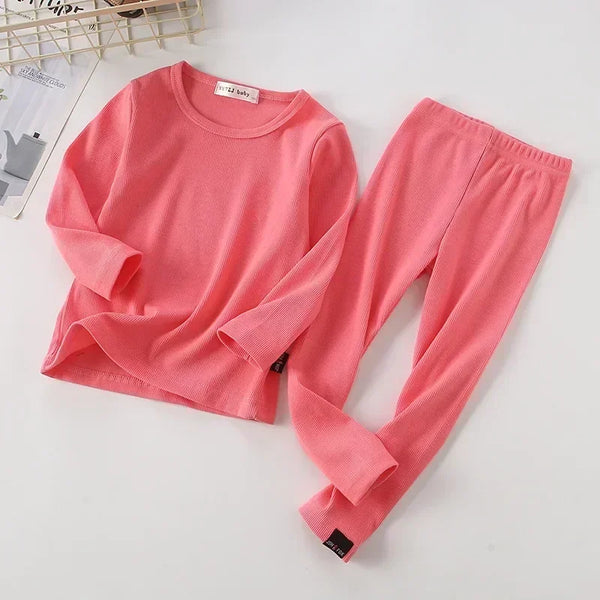 Rose Pink Winter Warm Kids Pyjamas Set