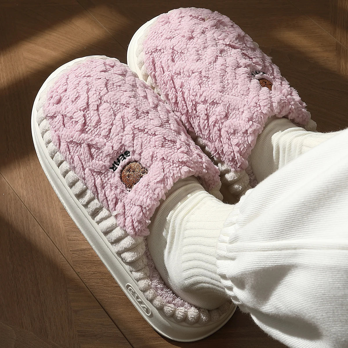 Women's Cotton Faux Fur Slippers