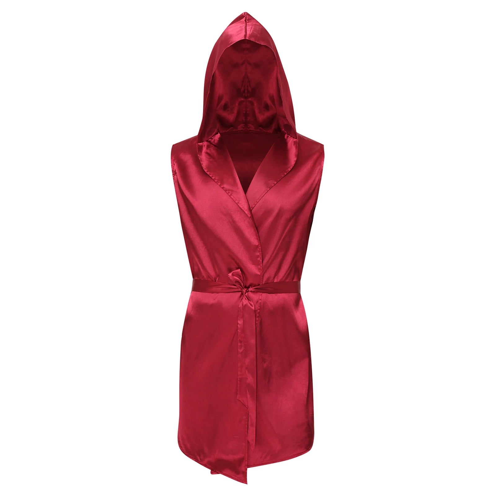 Mens Satin Robe Silky Bathrobe