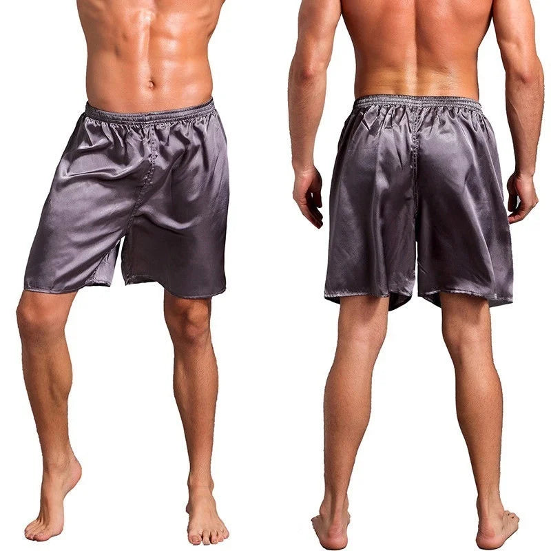 Men's Casual Satin Pyjama Shorts