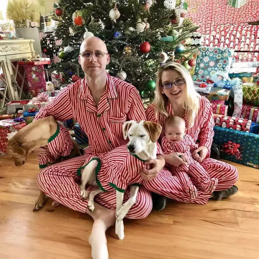 Christmas Matching Red & Green Pyjama Set