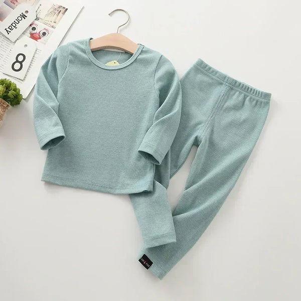 Mint Green Winter Warm Kids Pyjamas Set