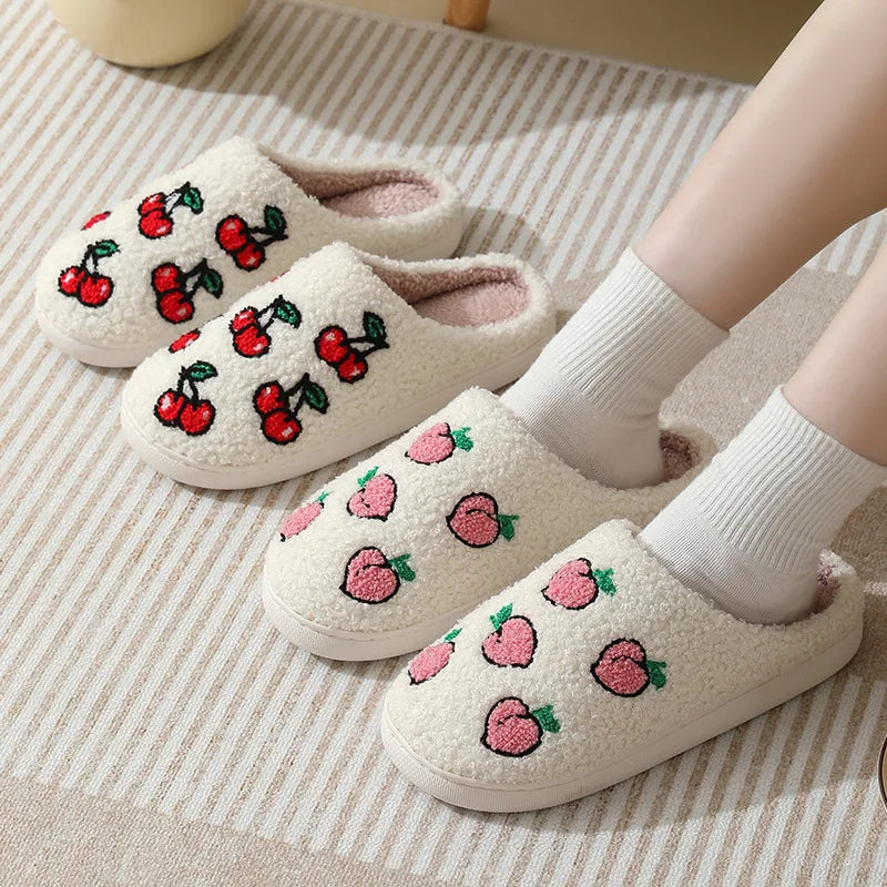 Women's Fruit Print Slippers