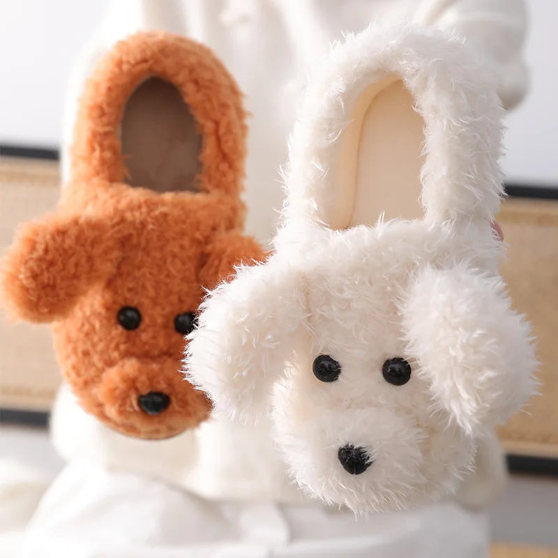 Women's Dog Plush Slippers