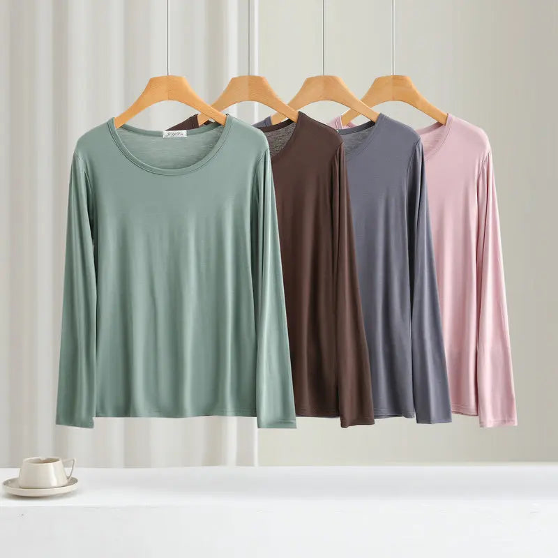 Women's Modal Long-Sleeve Pj Tops