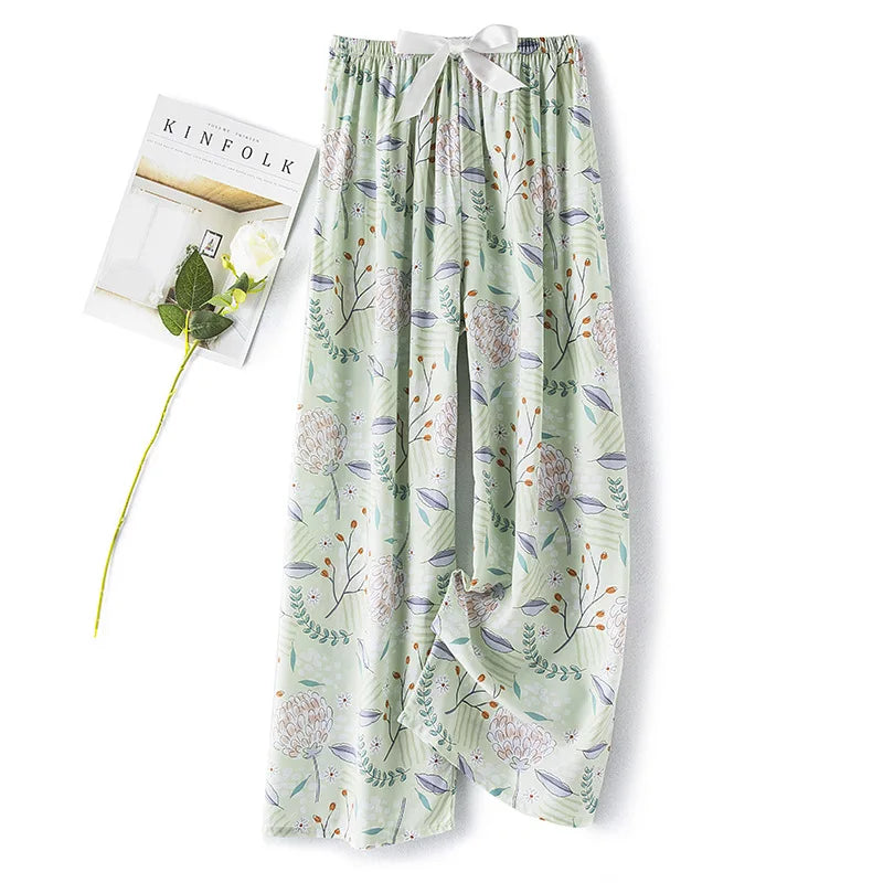 Women's Floral Cotton Pyjama Bottoms