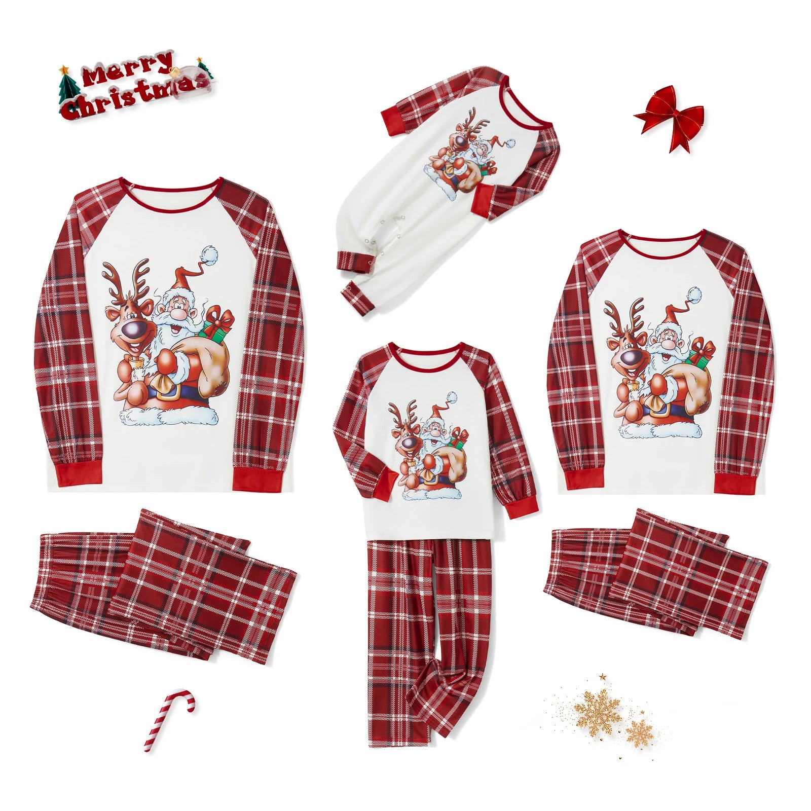 Christmas Santa & Rudolf Pyjama Set