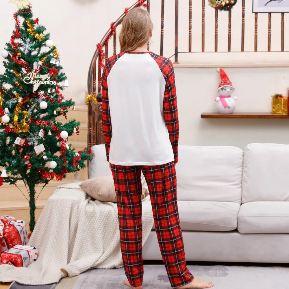 Red Plaid Christmas Tree Matching Pyjama Set