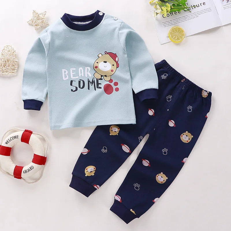 Kids Blue Bearsome Pyjama Set