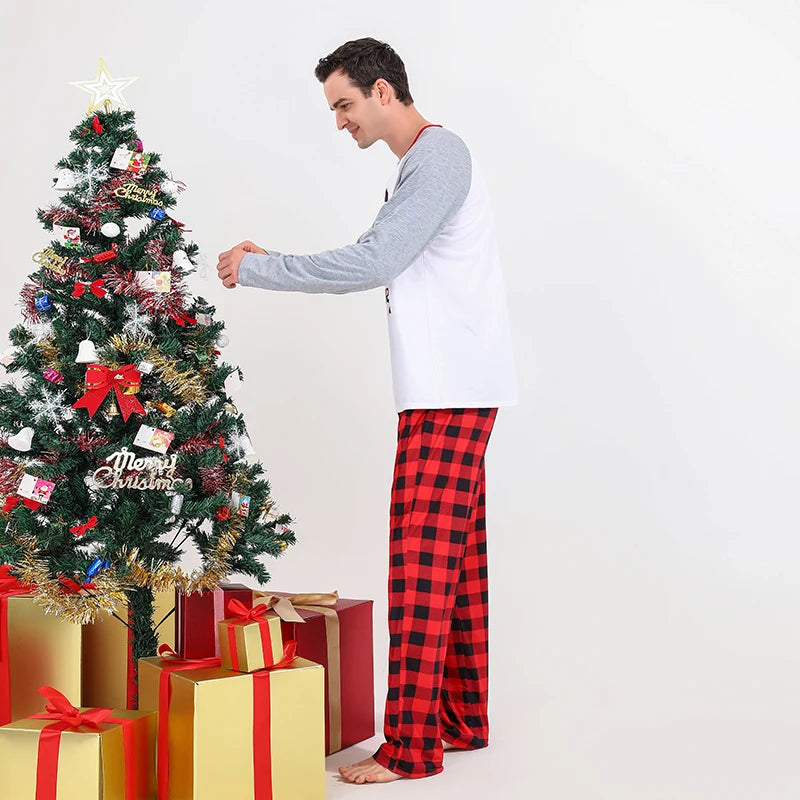 Red Tree Print Christmas Family Pyjama Set