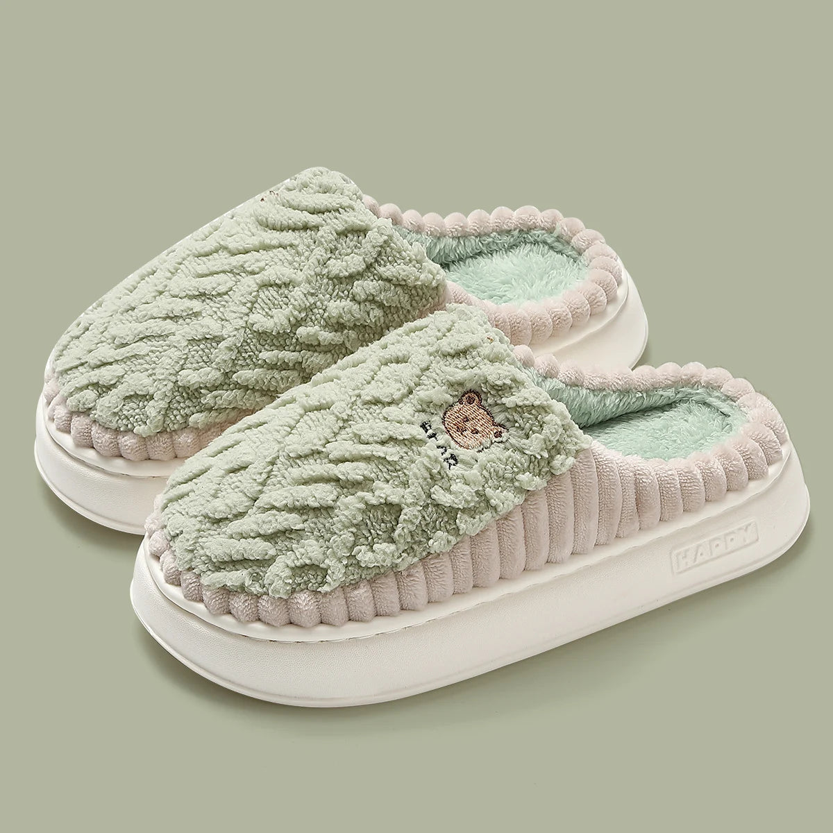 Women's Cotton Faux Fur Slippers