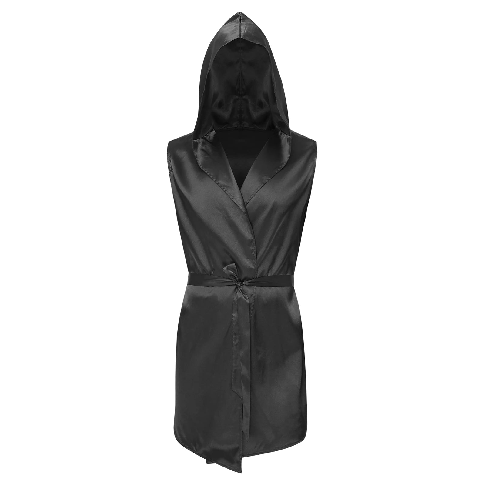 Mens Satin Robe Silky Bathrobe