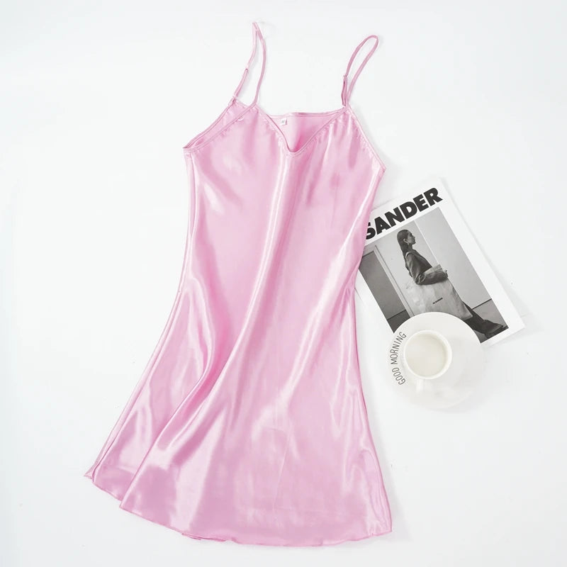Women's Sleeveless Satin Nightgown