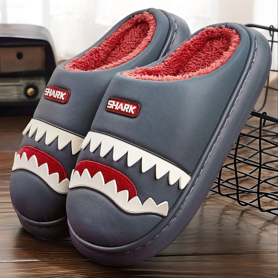 Men's Imitation Leather Platform Slippers
