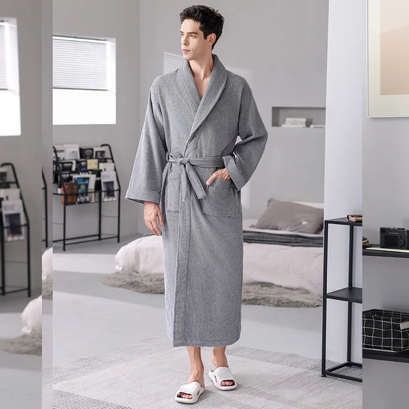 Grey Towel Bathrobe