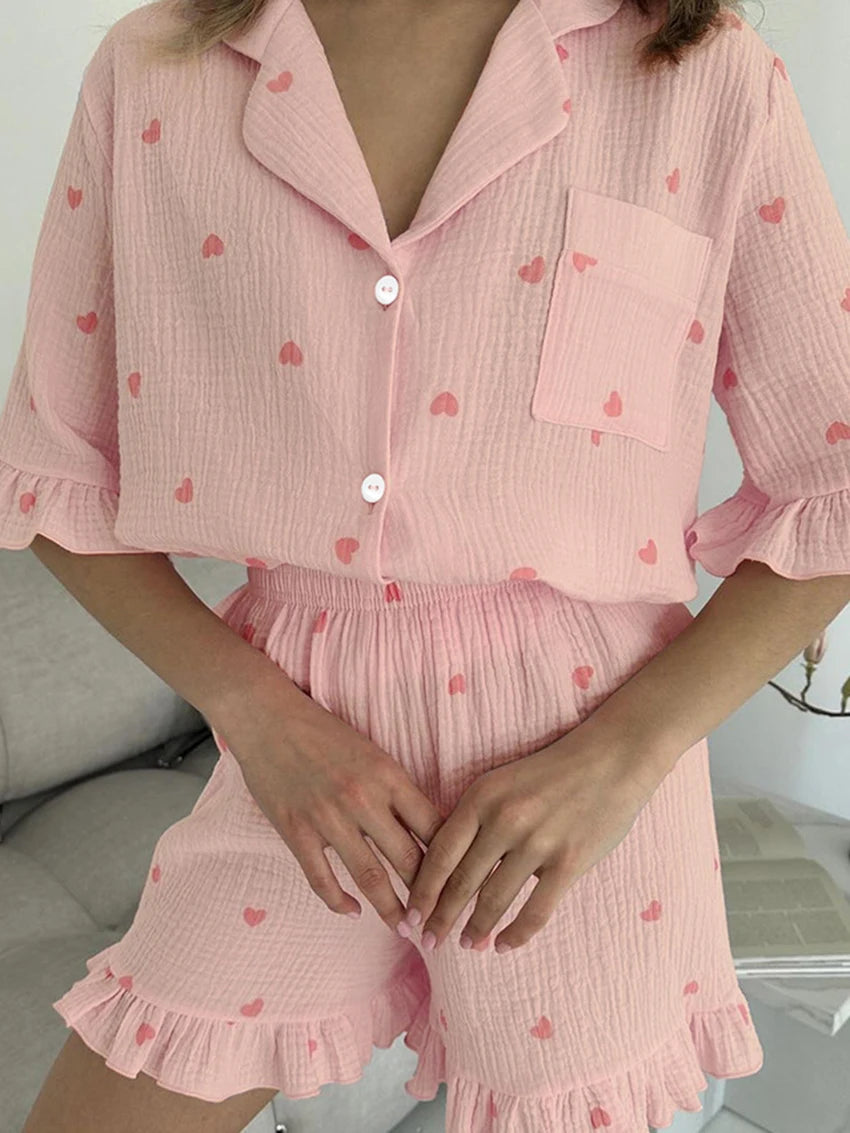 Women's Half Sleeve & Shorts Pyjama Set