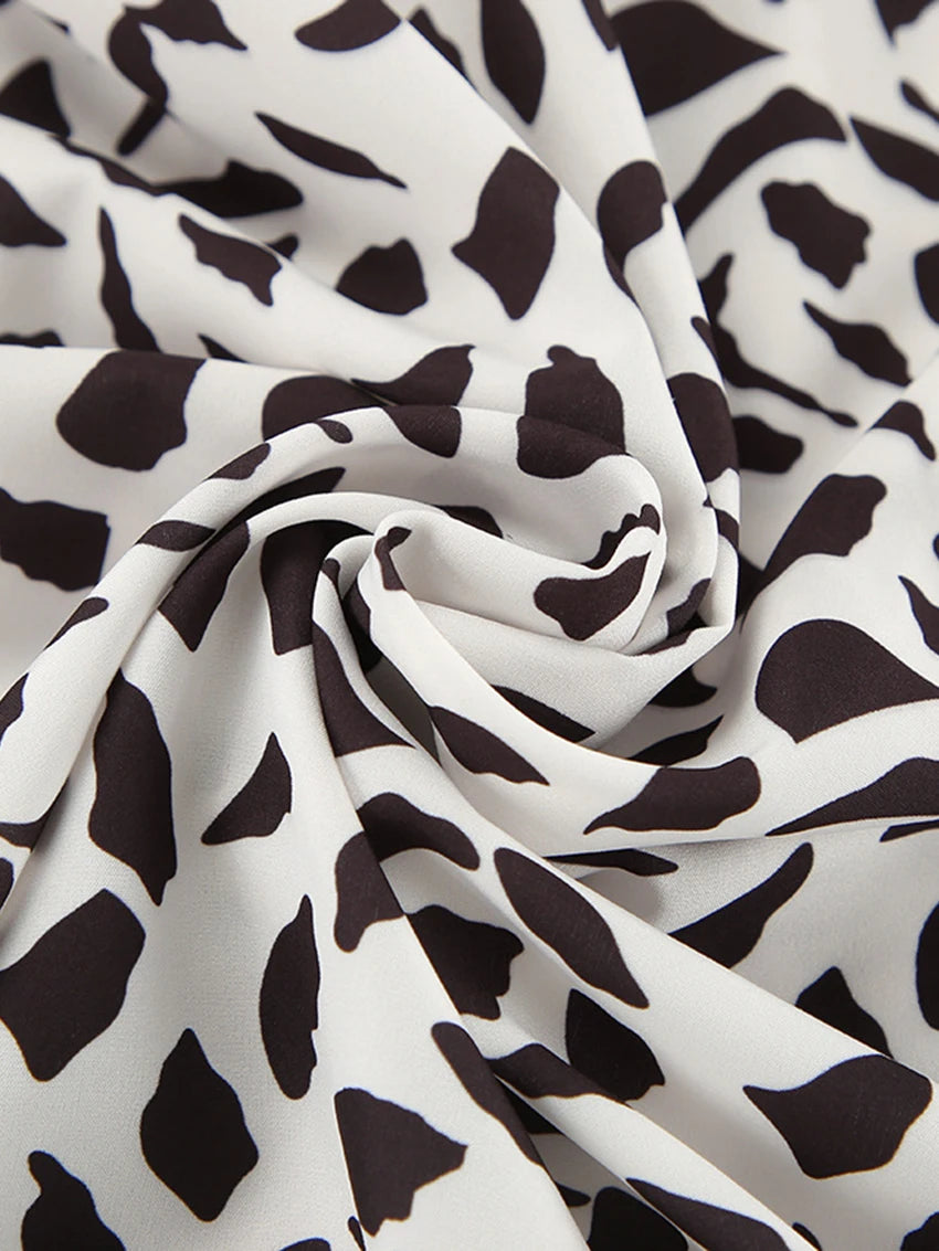Women's Black & White Spot Pyjama Set