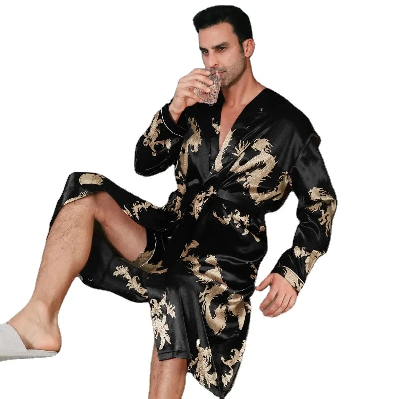 Men's Silk Oversized Robe