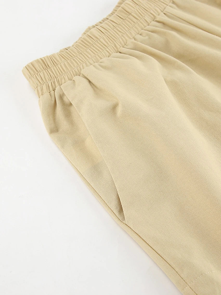 Women's Cotton Khaki Short Pyjama Set