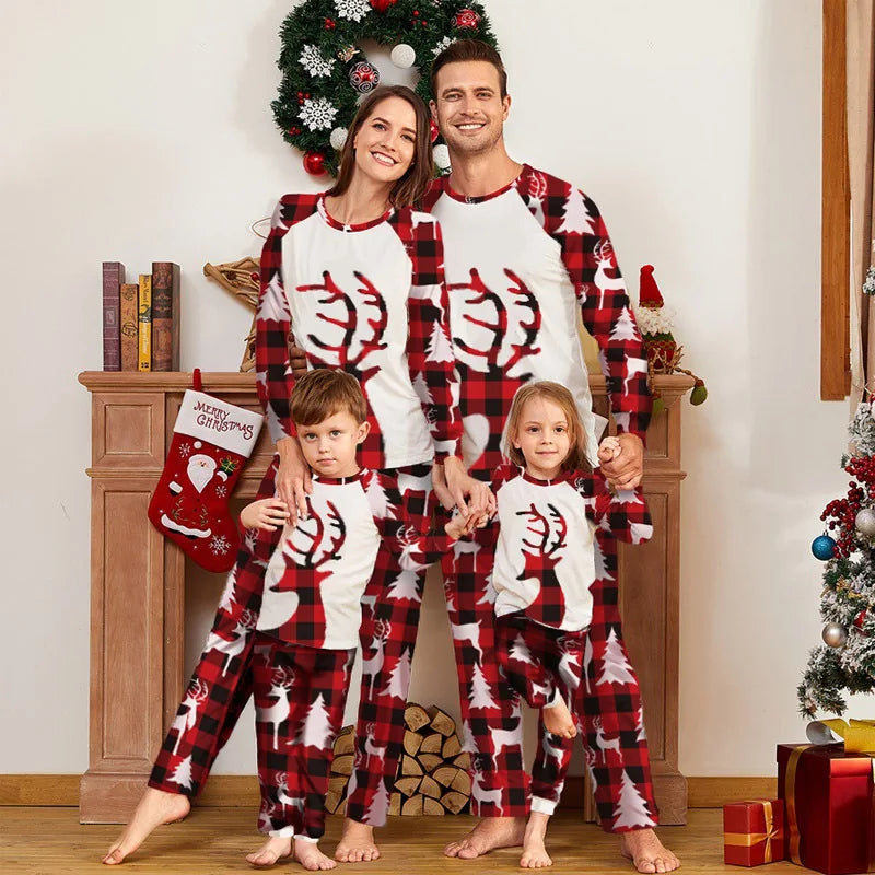 Elk Print Xmas Family Matching Pyjamas