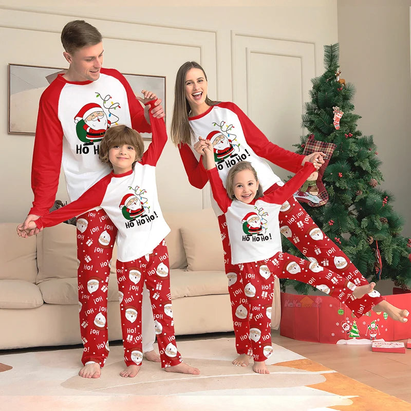 Red Santa Family Christmas Pyjama Set