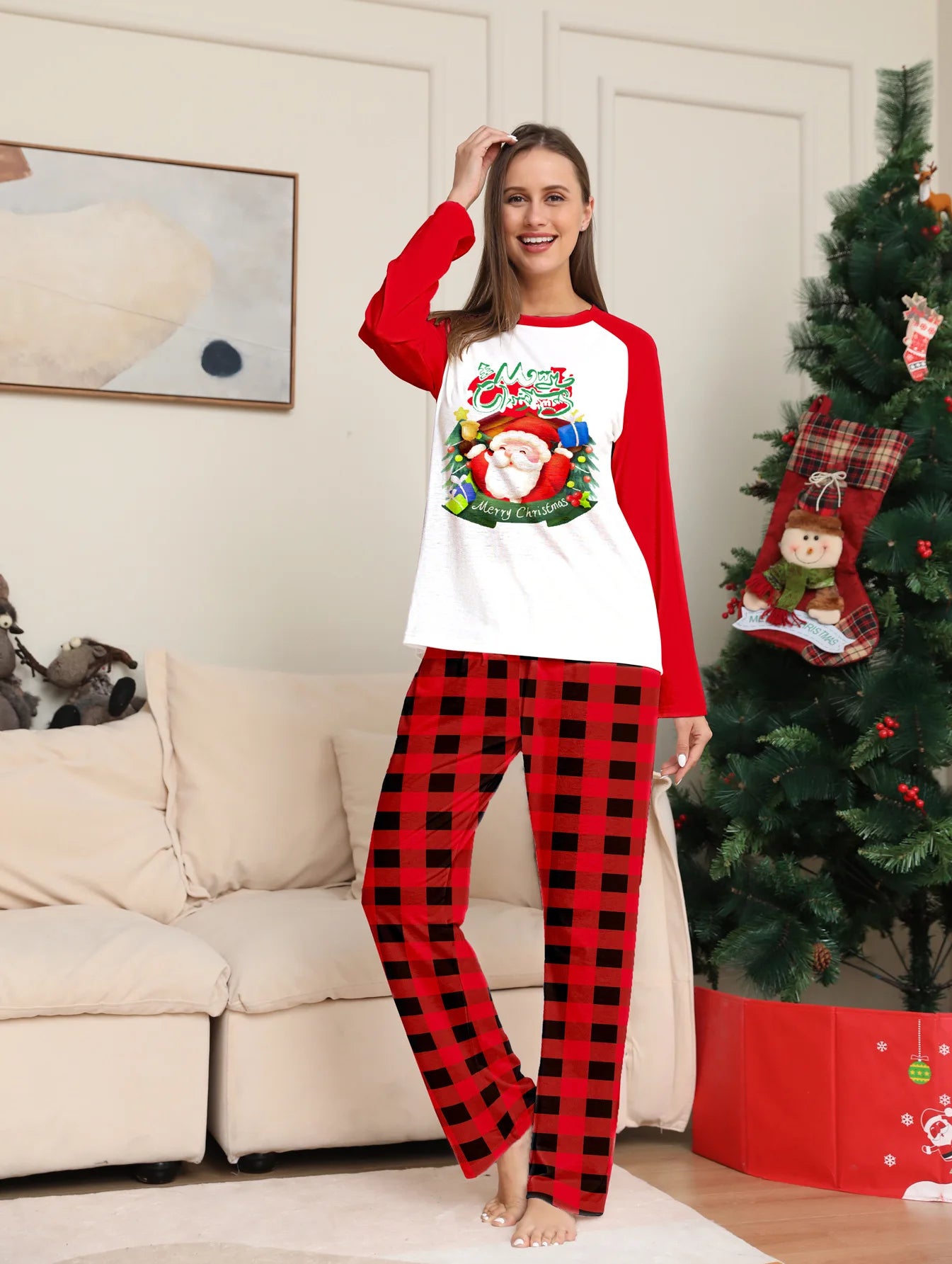 Red Santa Family Christmas Pyjama Set