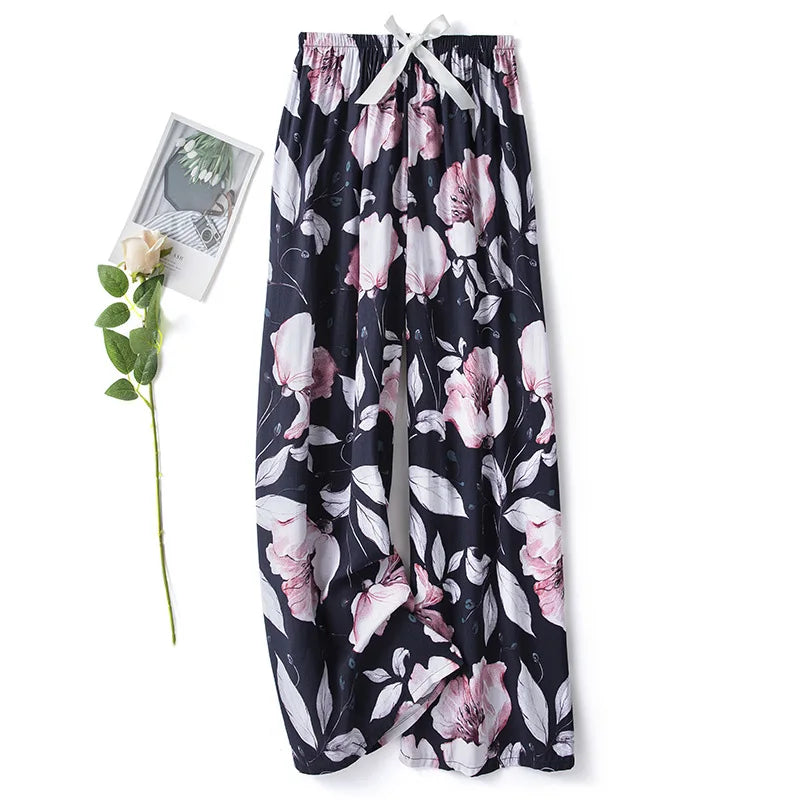 Women's Floral Cotton Pyjama Bottoms