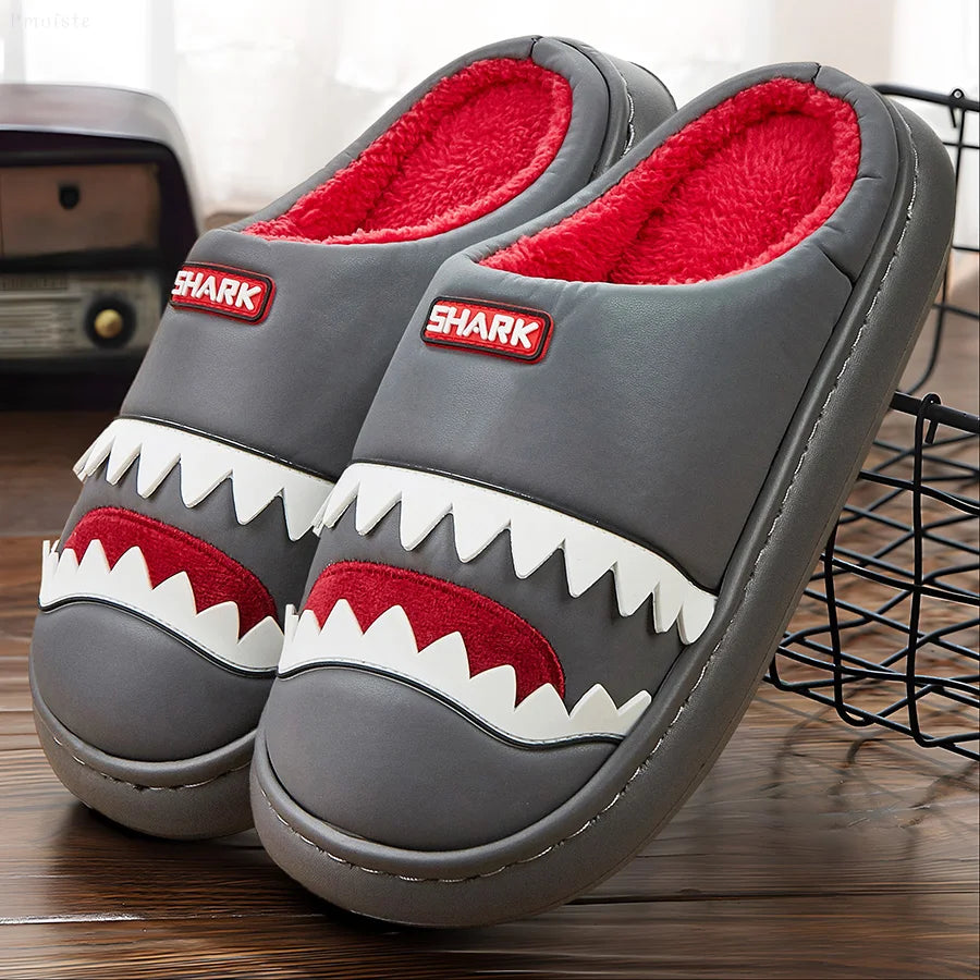 Men's Imitation Leather Platform Slippers