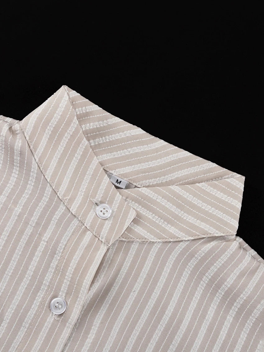 Women's Striped Shirt & Shorts Pyjama Set