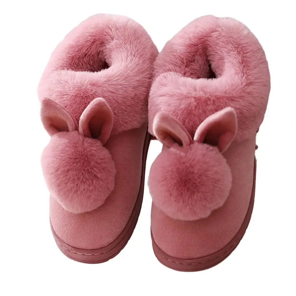 Women's Thick Sole Plush Bunny Slippers