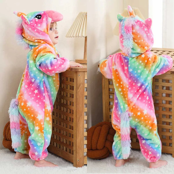 Infant Rainbow Unicorn Animal Onesie