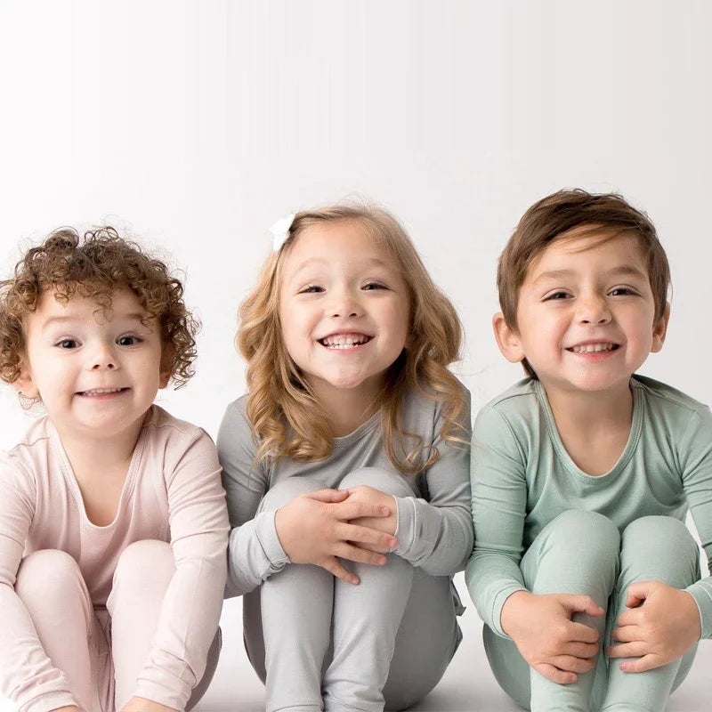 Kids Cotton Long Sleeve & Pyjama Bottoms Set