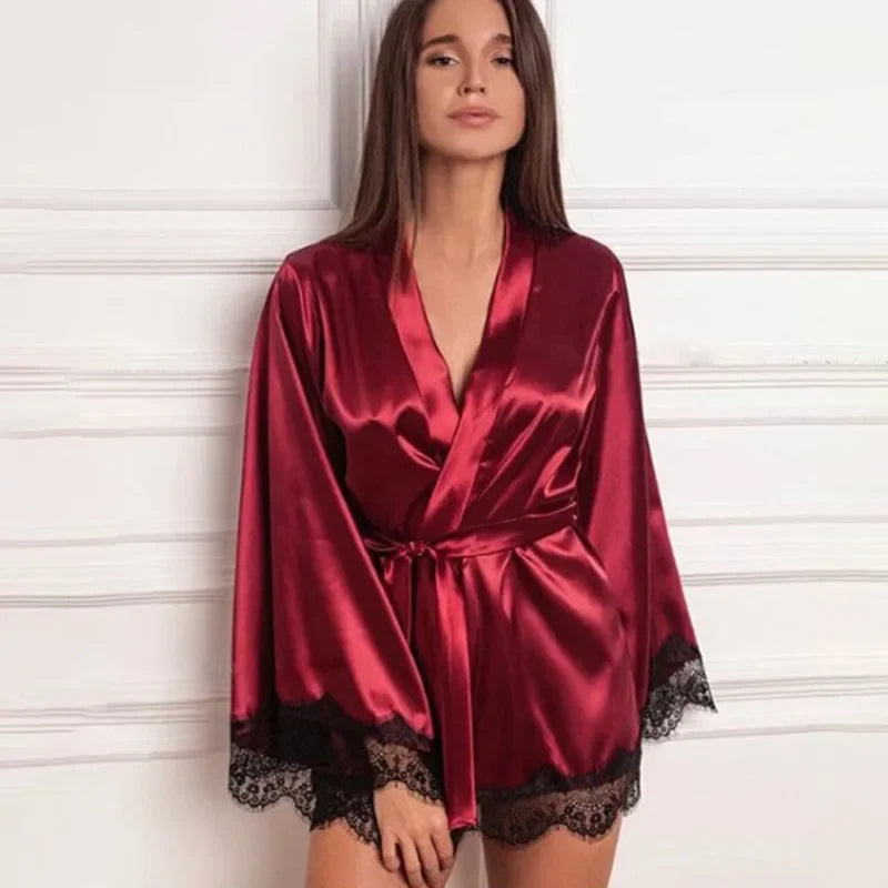 Women's Dressing Gown Satin Robe