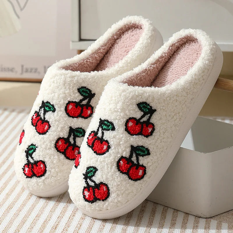 Women's Fruit Print Slippers