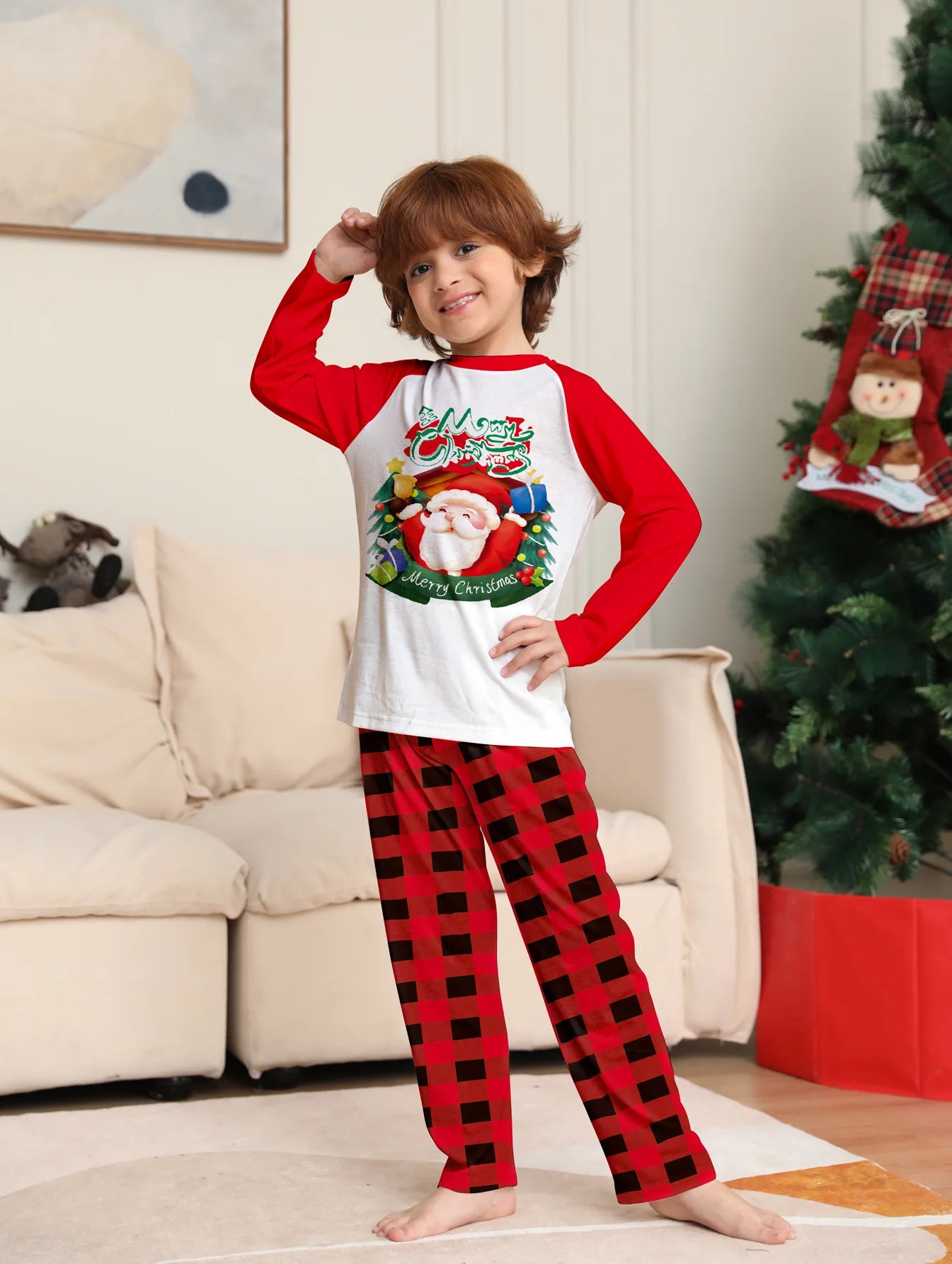 Red Santa Family Christmas Pyjama Set