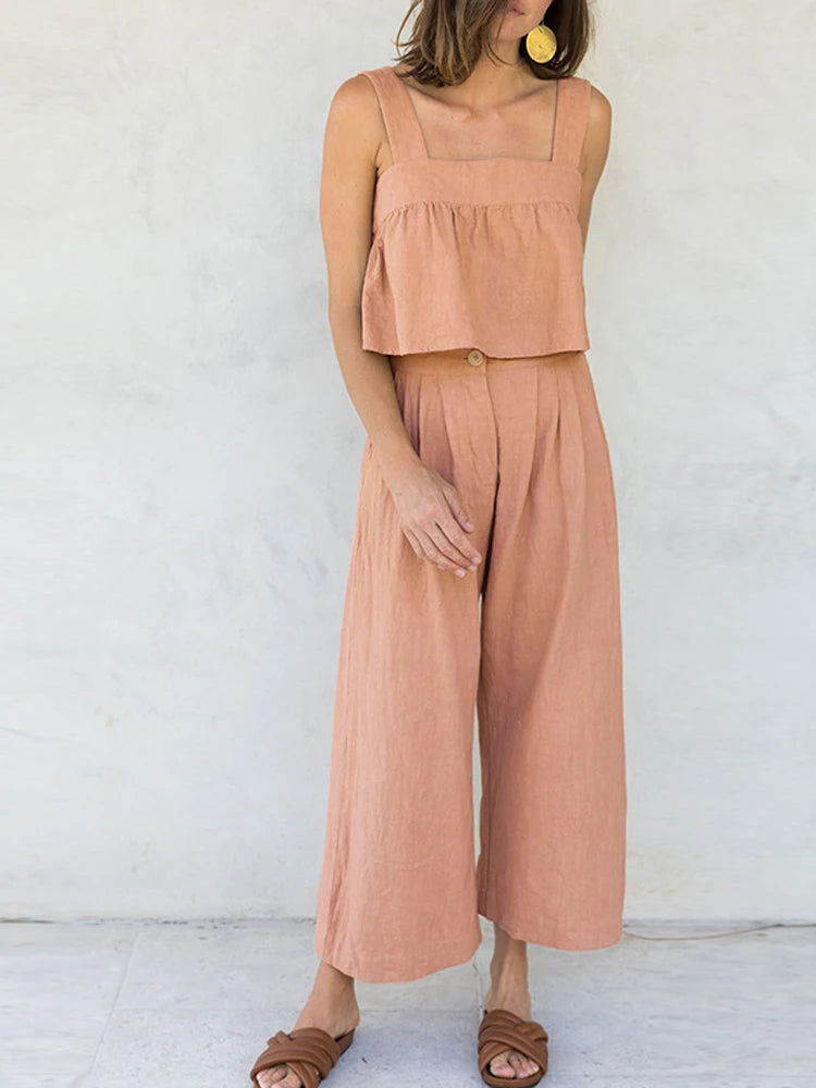 Women's Wide Leg Pyjama Set