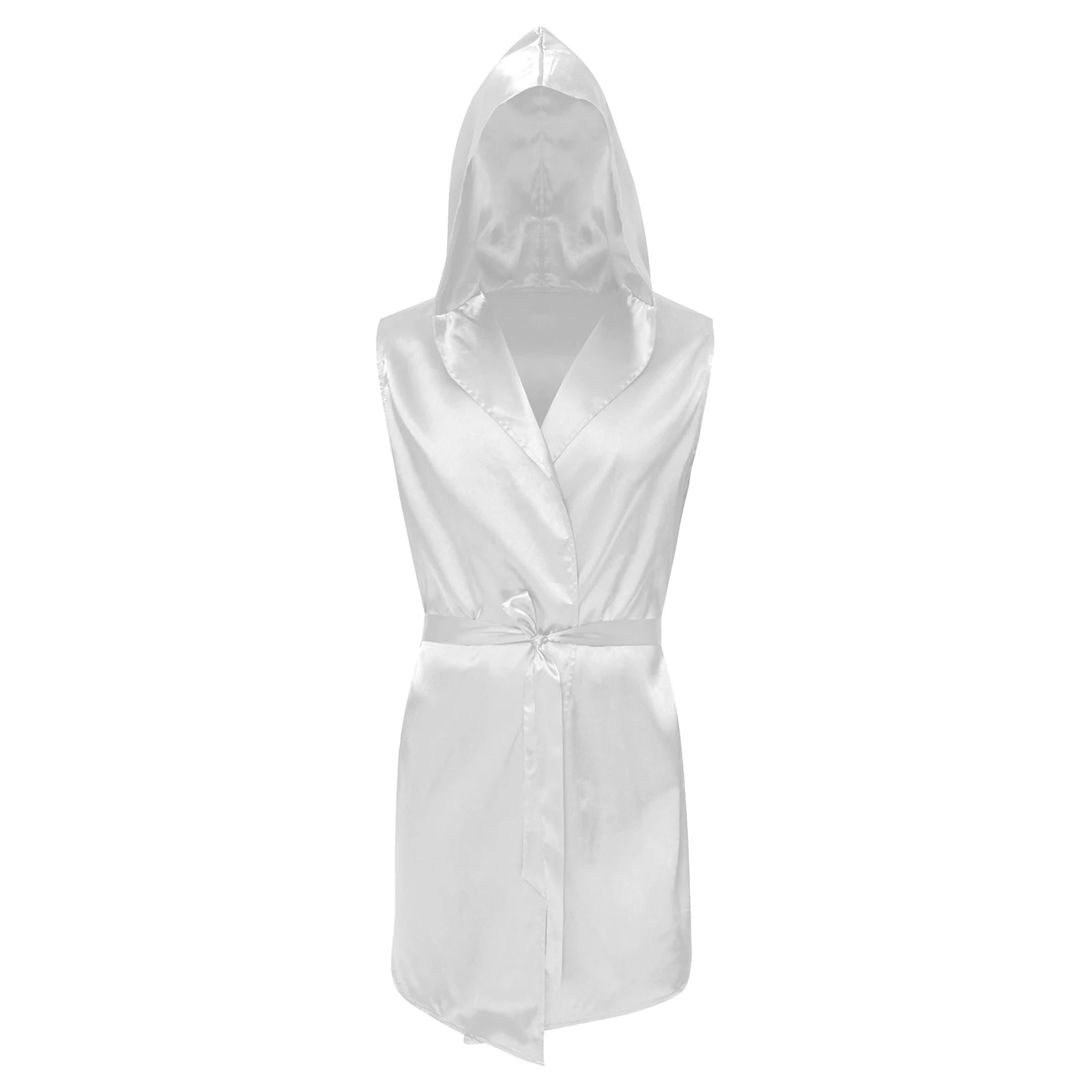 Mens Satin Robe Silky Bathrobe