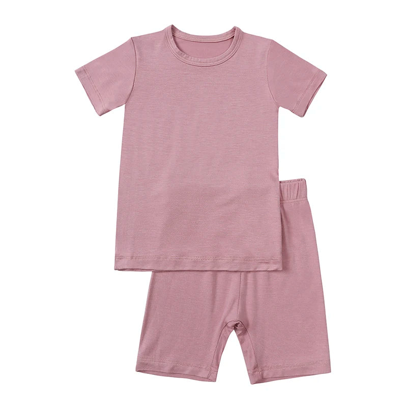 Rose Pink Bamboo Kids Pyjama Set